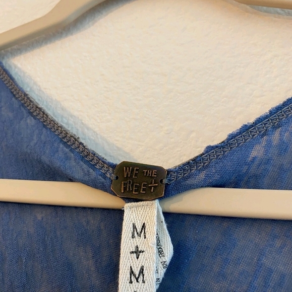 We The Free Womens Blue Gray Long Sleeve Top - Picture 3 of 5